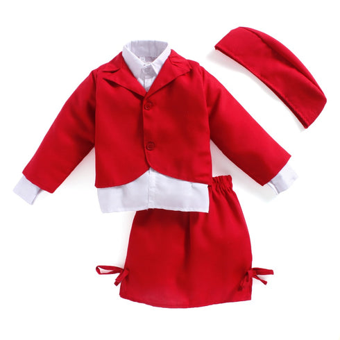 BookMyCostume Airline Air Hostess Kids Fancy Dress Costume for Girls - Red